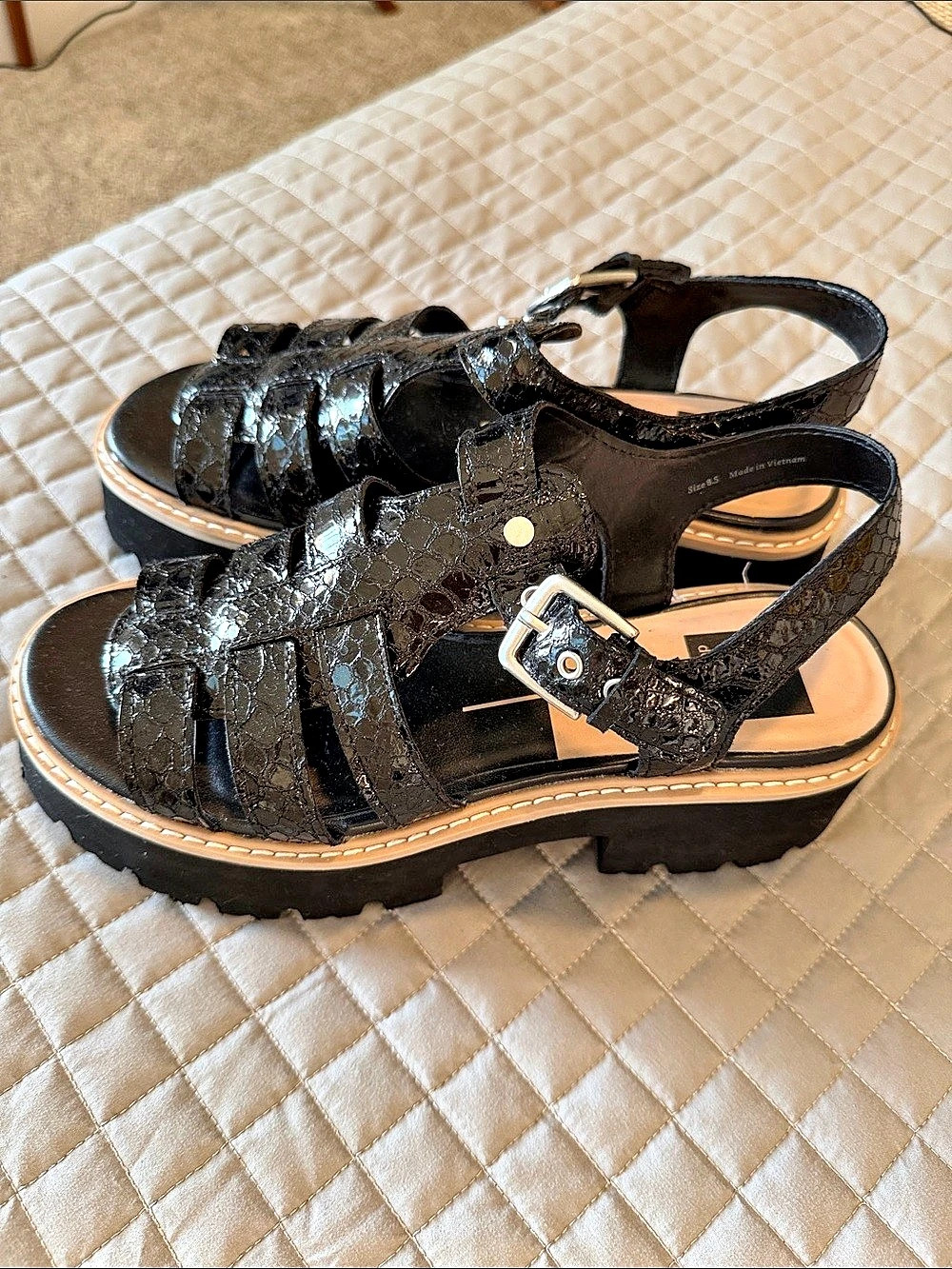 Dolce Vita Wildan Slingback Platform Sandal Black US 8.5